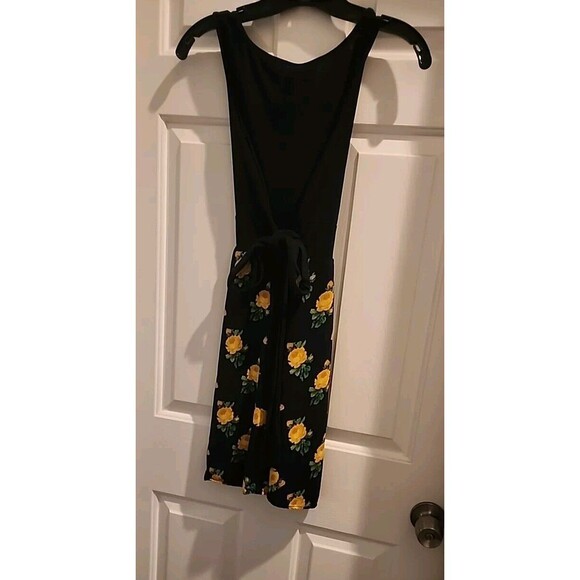L8ter Sun Dress Black Floral Womens Size Small Tank Top Style Above the Knee - Picture 1 of 9